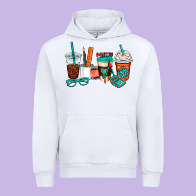 Math Teacher Coffee Cups Urban Hoodie Designed By Adodesignshop