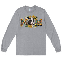 Heather Grey Mom with cow Long Sleeve Tee - CowGirlArtShop