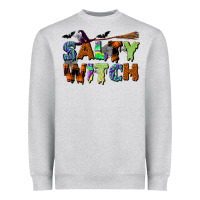 Heather Grey salty witch Heavyweight Sweatshirt - BundleAndBundleShop