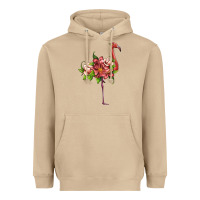 Mushroom flamingo with tropical flowers Heavyweight Hoodie - Artiststas