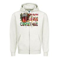 Oatmeal Heather afamilytloveschristmas Zipper Hoodie - CowhideDigitalArt