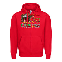 Red afamilytloveschristmas Zipper Hoodie - CowhideDigitalArt