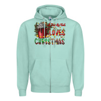 Seafoam afamilytloveschristmas Zipper Hoodie - CowhideDigitalArt