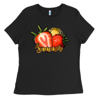 Black Strawberry Summer Ladies Tee - Bettercallsaul
