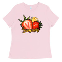 Bubblegum Pink Strawberry Summer Ladies Tee - Bettercallsaul