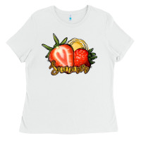 White Strawberry Summer Ladies Tee - Bettercallsaul