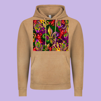 Mardi Gras Vintage Hoodie Designed By Cowgirlartshop