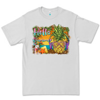 Dove Grey hello summer pineapple Premium Tee - BarkalooDesign