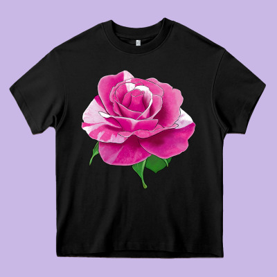 Parade Day Rose Heavy Core Tee Designed By Lillyallendesigns
