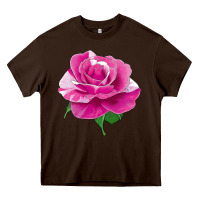 Chocolate Brown Parade Day Rose Heavy Core Tee - LillyAllenDesigns