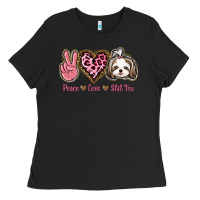 Black Peace Love Shih Tzu Ladies Tee - Bettercallsaul