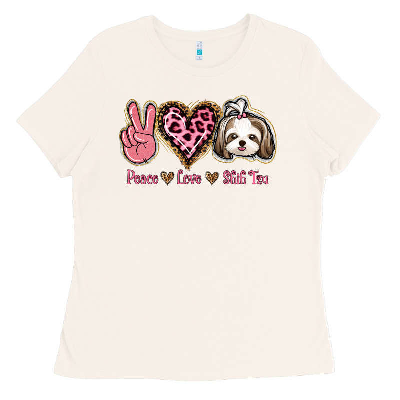 Peace Love Shih Tzu Ladies Tee by Bettercallsaul | Teevron