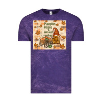 Cloud Purple pumpkin kisses and harvest wishes Vintage Tee - TumblerDesignByShophia