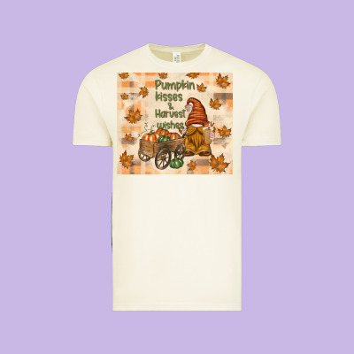 Pumpkin Kisses And Harvest Wishes Vintage Tee Designed By Tumblerdesignbyshophia