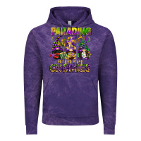 Cloud Purple parading with my gnomies mardi gras Vintage Hoodie - CowGirlArtShop