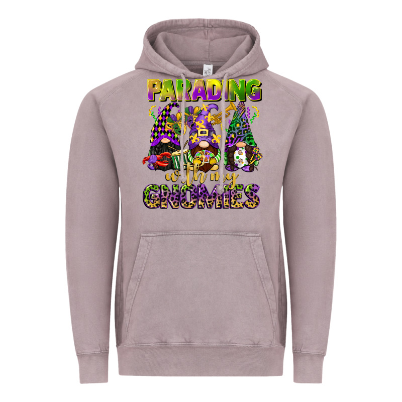Parading With My Gnomies Mardi Gras Vintage Hoodie by CowGirlArtShop | Teevron