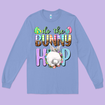 Do The Bunny Hop Easter Day Long Sleeve Tee Designed By Howdyjamesfarm