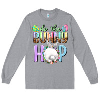 Heather Grey Do the bunny hop Easter Day Long Sleeve Tee - HowdyJamesFarm