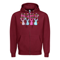 Burgundy Easter Day Mamaa Zipper Hoodie - CowhideDigitalArt