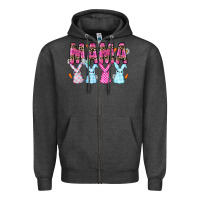 Charcoal Heather Easter Day Mamaa Zipper Hoodie - CowhideDigitalArt