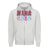 Dove Grey Easter Day Mamaa Zipper Hoodie - CowhideDigitalArt