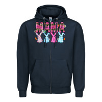Navy Easter Day Mamaa Zipper Hoodie - CowhideDigitalArt