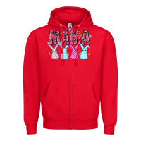 Red Easter Day Mamaa Zipper Hoodie - CowhideDigitalArt