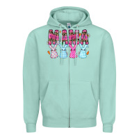 Seafoam Easter Day Mamaa Zipper Hoodie - CowhideDigitalArt