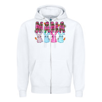 White Easter Day Mamaa Zipper Hoodie - CowhideDigitalArt