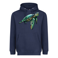 Navy sea turtle Heavyweight Hoodie - Artiststas
