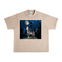 Wolf Howling At The Moon Urban Heavy Tee | Teevron