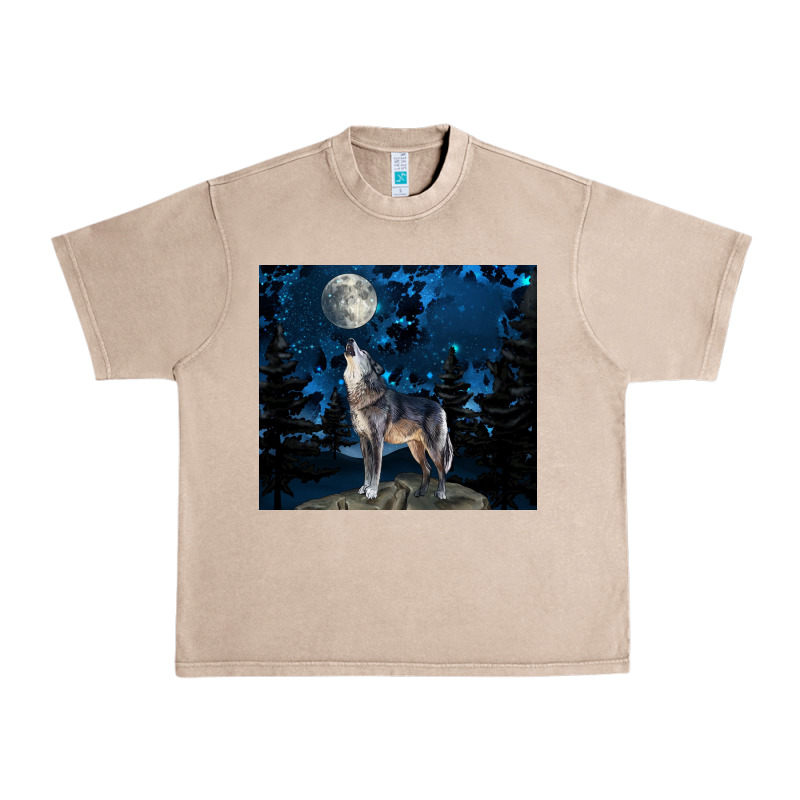 Wolf Howling At The Moon Urban Heavy Tee by TumblerDesignByShophia | Teevron