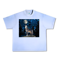 Grape Ice wolf howling at the moon Urban Heavy Tee - TumblerDesignByShophia