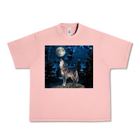 Salmon wolf howling at the moon Urban Heavy Tee - TumblerDesignByShophia