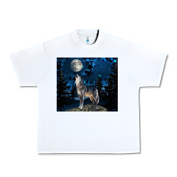 White wolf howling at the moon Urban Heavy Tee - TumblerDesignByShophia