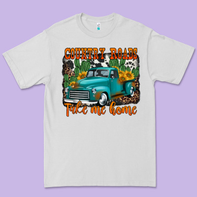 Country Roads Take Me Home Old Western Truck Premium Tee Designed By Jasminsmagicworld