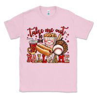 Bubblegum Pink take me out to the ball game baseball Classic Tee - Jasminsmagicworld