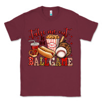 Burgundy take me out to the ball game baseball Classic Tee - Jasminsmagicworld