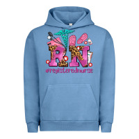 Pigment Pebble Blue registered nurse with crocs Urban Hoodie - AdoDesignShop