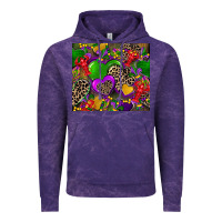 Cloud Purple mardi gras hearts Vintage Hoodie - CowGirlArtShop