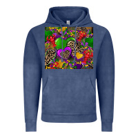 Vintage Denim mardi gras hearts Vintage Hoodie - CowGirlArtShop