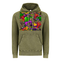 Vintage Olive mardi gras hearts Vintage Hoodie - CowGirlArtShop