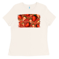 Bone Strawberry Background Ladies Tee - Bettercallsaul