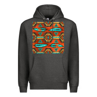 Charcoal Heather native american aztec seamless pattern 2 Premium Hoodie - BundleAndBundleShop