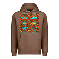 Chestnut native american aztec seamless pattern 2 Premium Hoodie - BundleAndBundleShop