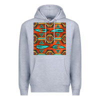 Heather Grey native american aztec seamless pattern 2 Premium Hoodie - BundleAndBundleShop