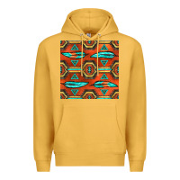 Mustard native american aztec seamless pattern 2 Premium Hoodie - BundleAndBundleShop
