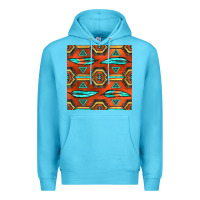 Ocean Blue native american aztec seamless pattern 2 Premium Hoodie - BundleAndBundleShop