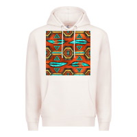 Pale Pink native american aztec seamless pattern 2 Premium Hoodie - BundleAndBundleShop