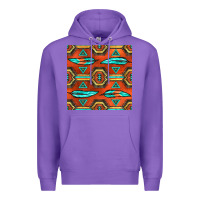 Purple native american aztec seamless pattern 2 Premium Hoodie - BundleAndBundleShop